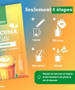 Curcuma latté 6 x 10 g BIO BIO, 60 g